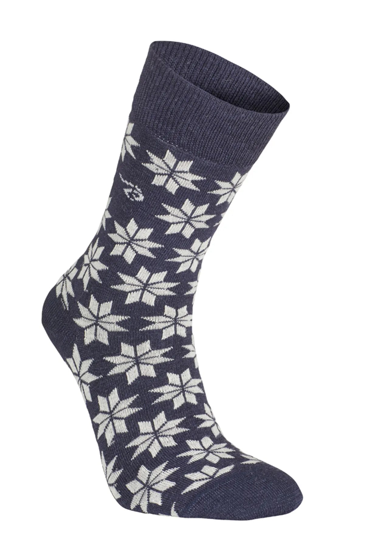 WOOL SOCK SNOWFLAKE — LIGHT NAVY - Ivanhoe of Sweden