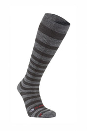 WOOL SOCK COMPRESSION STRIPE, KOMPRESSIONSSTRUMPA I ULL — BLACK - Ivanhoe of Sweden