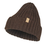 NLS RIB HAT, 100% OFÄRGAD ULL  — COFFEE BEAN