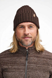 NLS RIB HAT, 100% OFÄRGAD ULL — COFFEE BEAN - Ivanhoe of Sweden