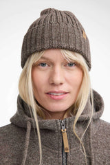 NLS RIB HAT, 100% UNGEFÄRBTE WOLLE — NUTMEG