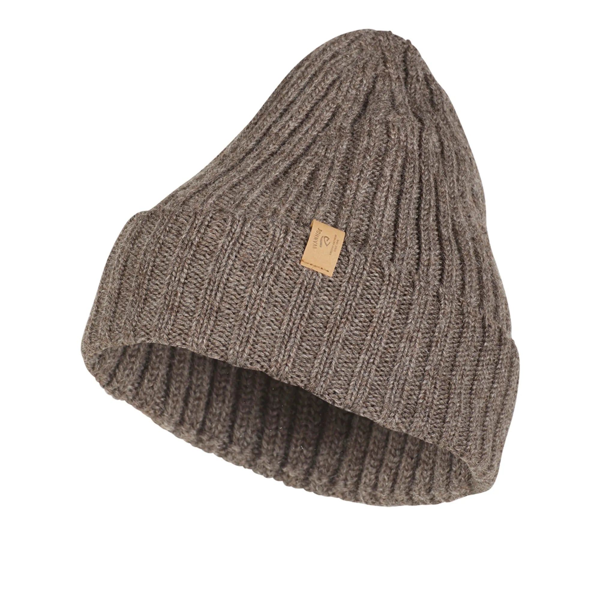 NLS RIB HAT, 100% OFÄRGAD ULL — NUTMEG - Ivanhoe of Sweden