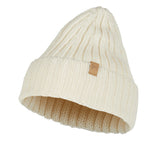 NLS RIB HAT, 100% UNDYED WOOL   — NATURAL WHITE