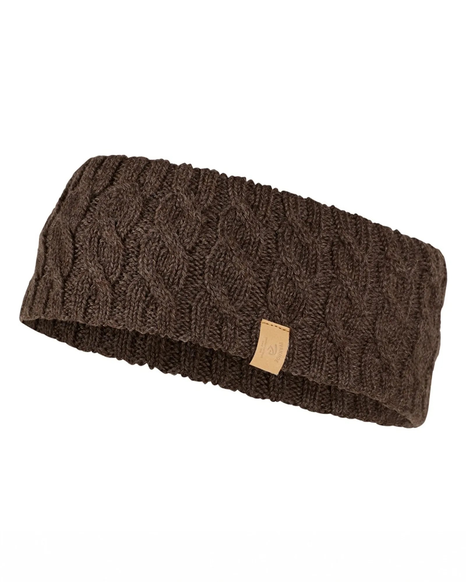 NLS CABLE HEADBAND, 100% OFÄRGAD ULL — COFFEE BEAN - Ivanhoe of Sweden