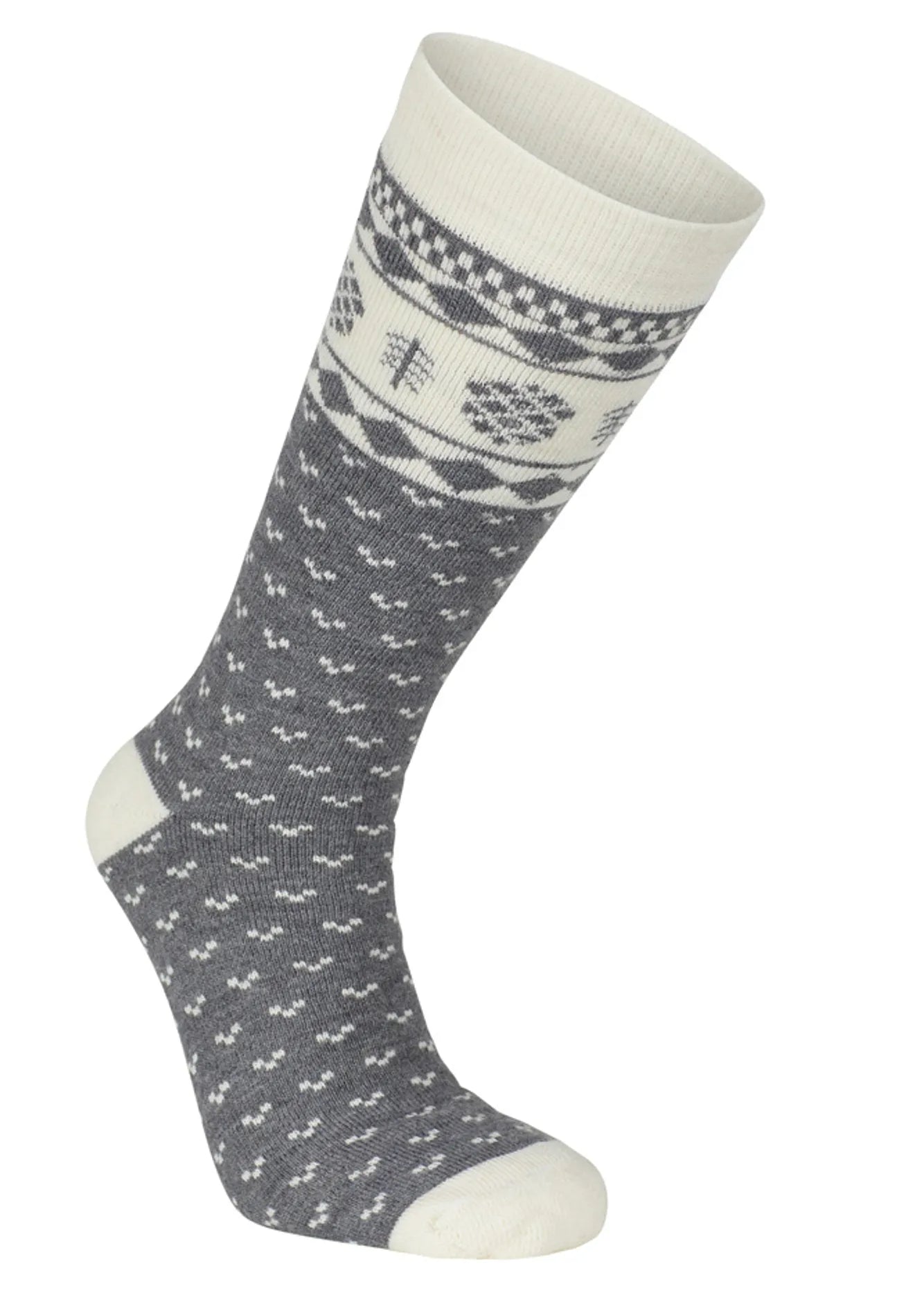 WOOL SOCK FOLKLORE — GREY - Ivanhoe of Sweden