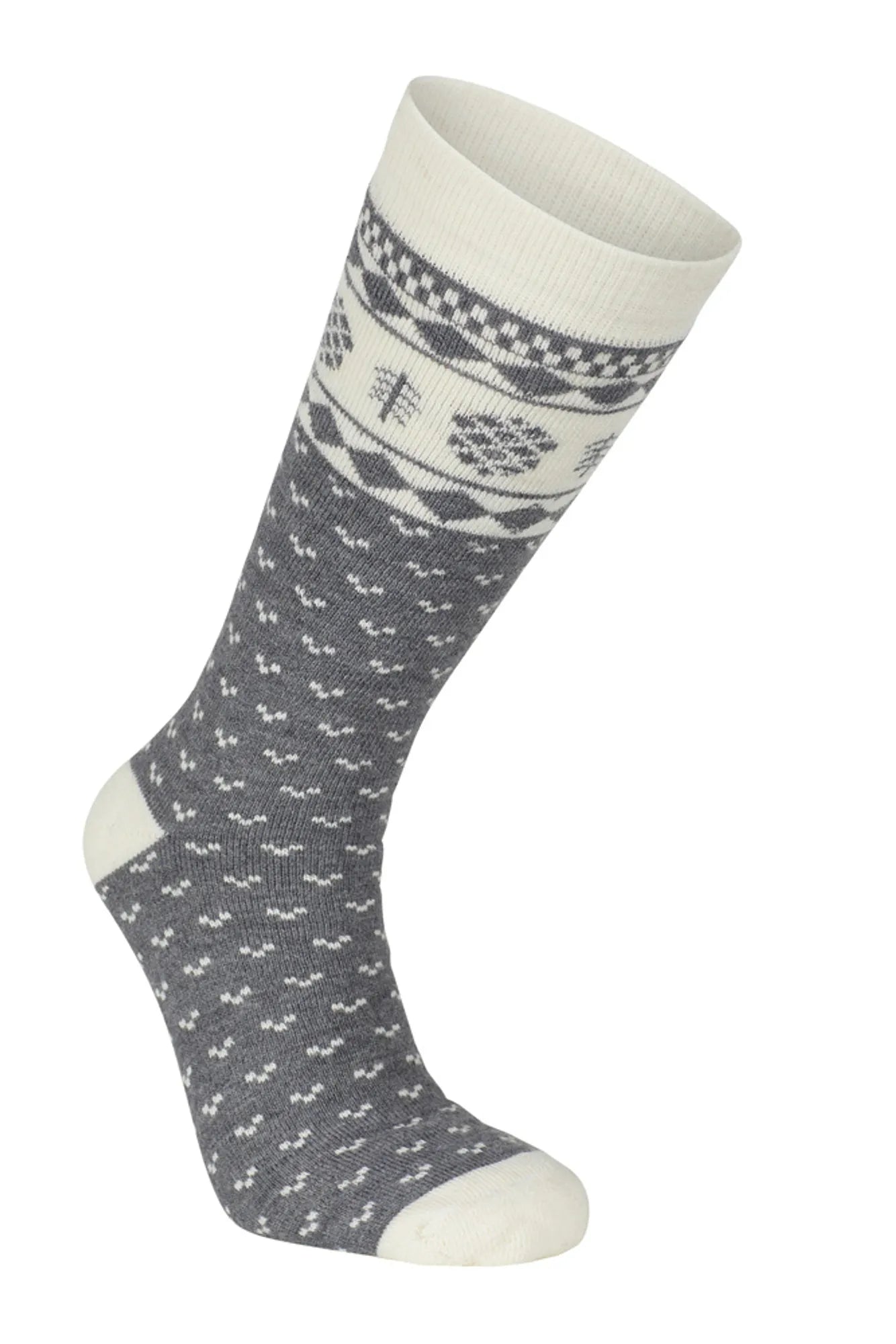 WOOL SOCK FOLKLORE — GREY - Ivanhoe of Sweden