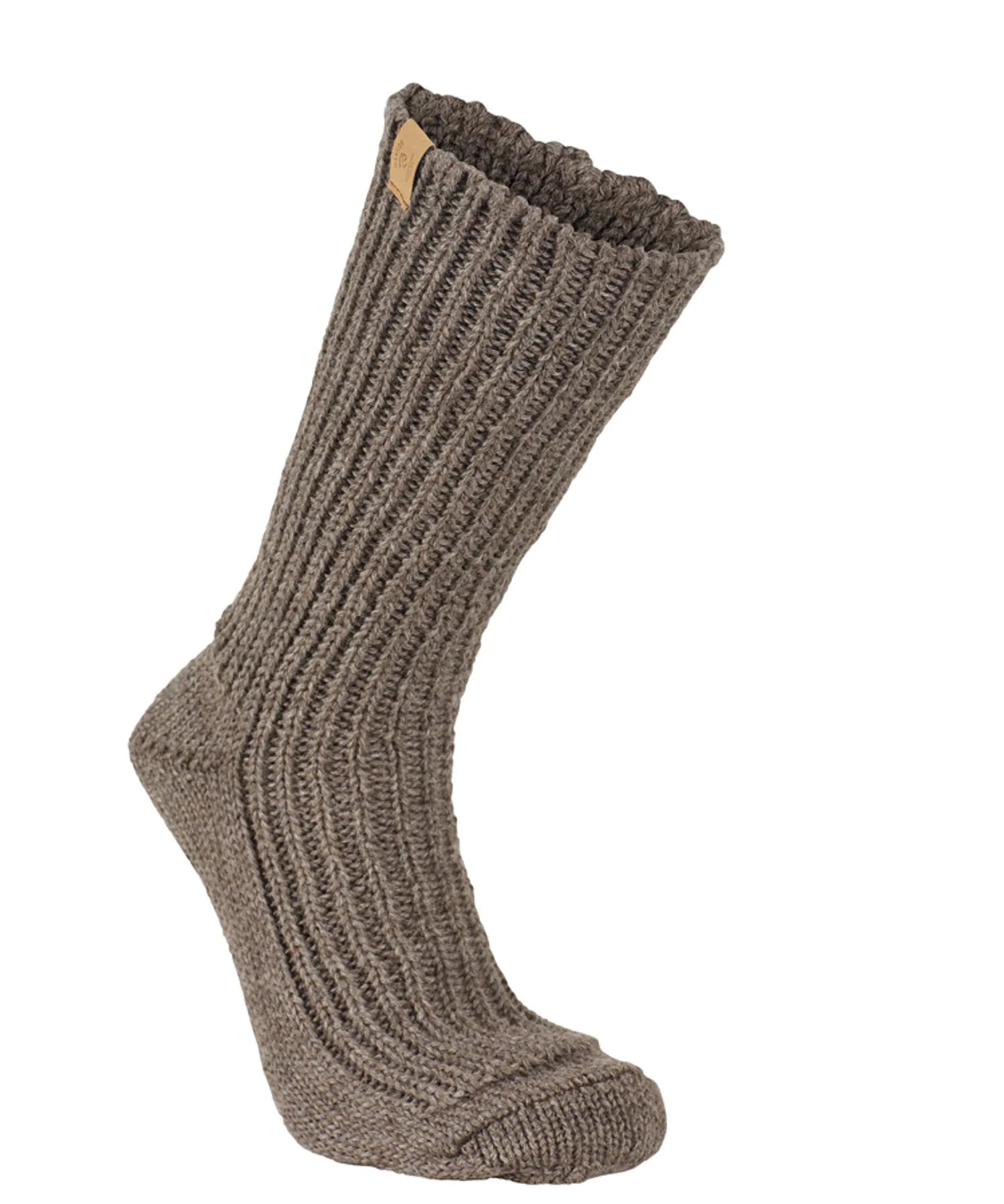 NLS RAG SOCK, 100% OFÄRGAD ULL — NUTMEG - Ivanhoe of Sweden