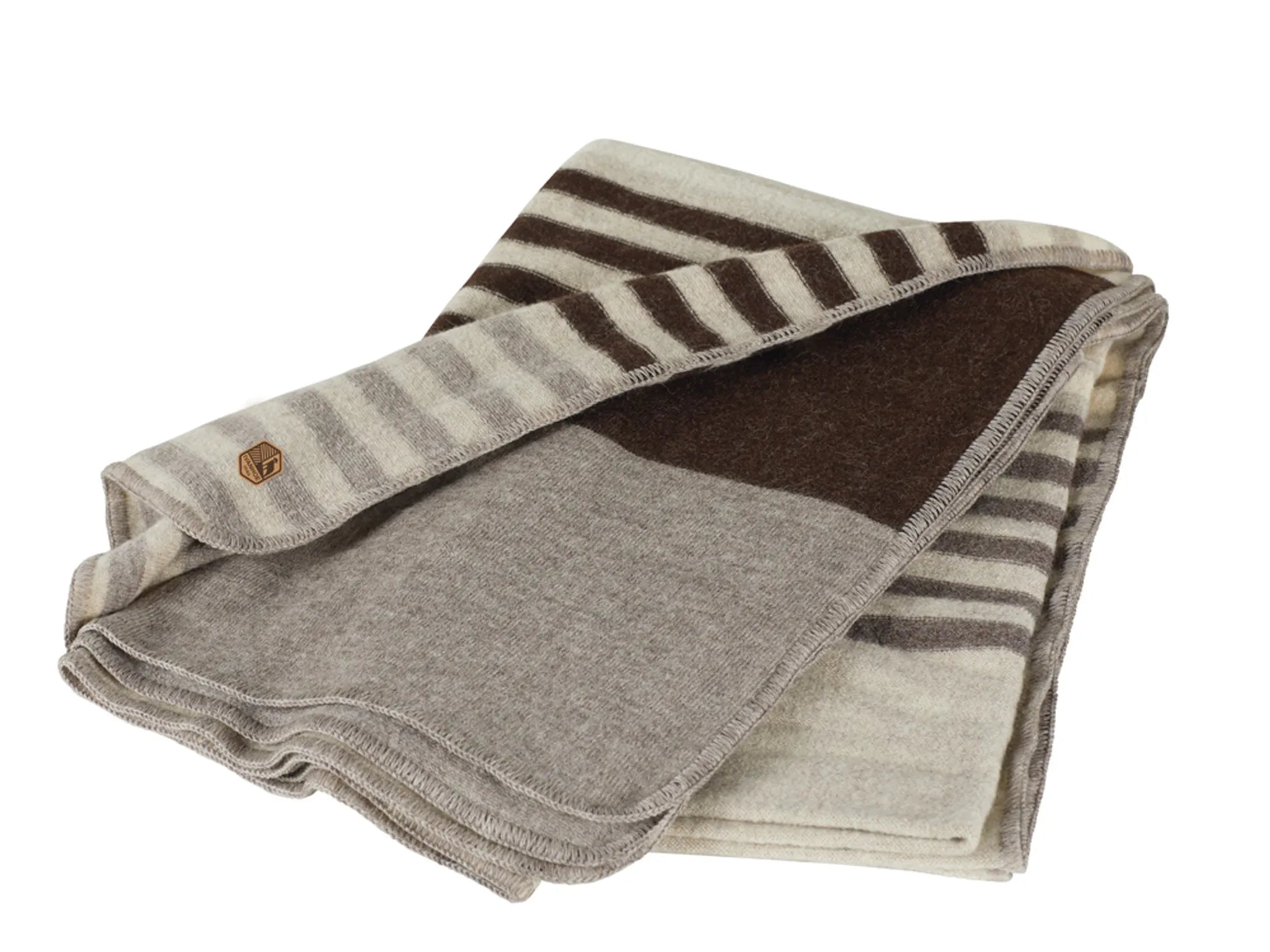 RANDIG ULLPLÄD I 100% OFÄRGAD ULL – NLS BLANKET STRIPE — MULTI - Ivanhoe of Sweden
