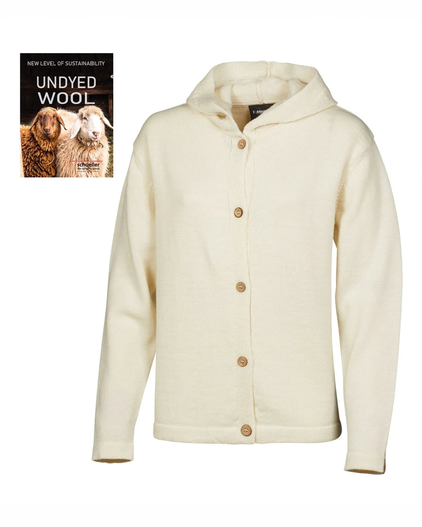 NLS MARIGOLD, 100% OFÄRGAD ULL — NATURAL WHITE - Ivanhoe of Sweden