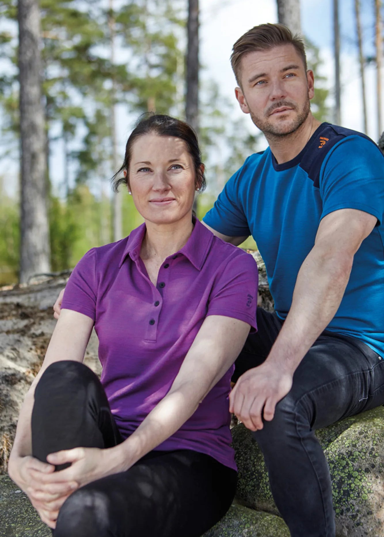 UW EVIN POLOSHIRT — PURPLE - Ivanhoe of Sweden