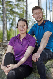 UW EVIN POLOSHIRT — PURPLE - Ivanhoe of Sweden