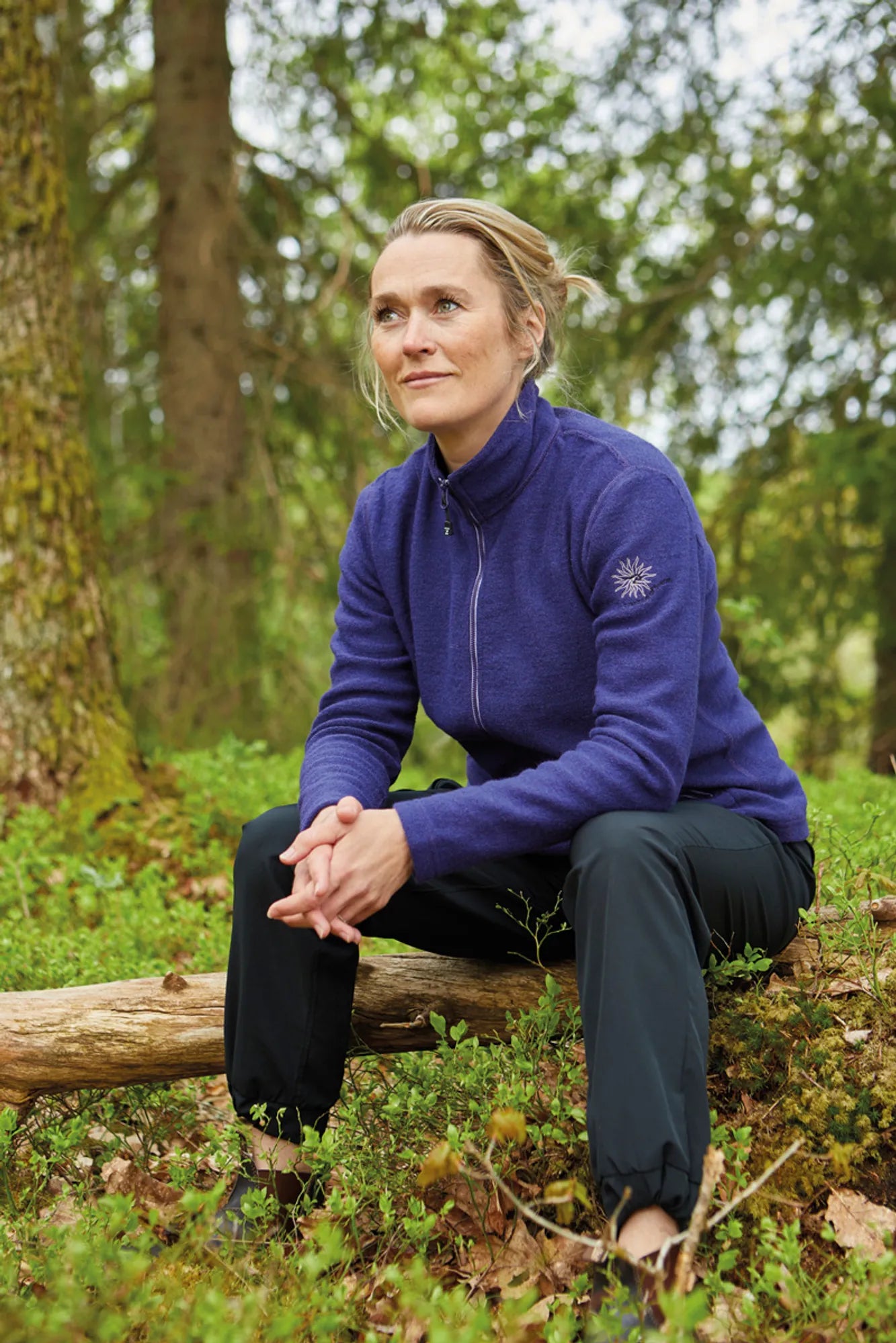 LEONA FULL ZIP, 98% ULL — DARK PURPLE - Ivanhoe of Sweden