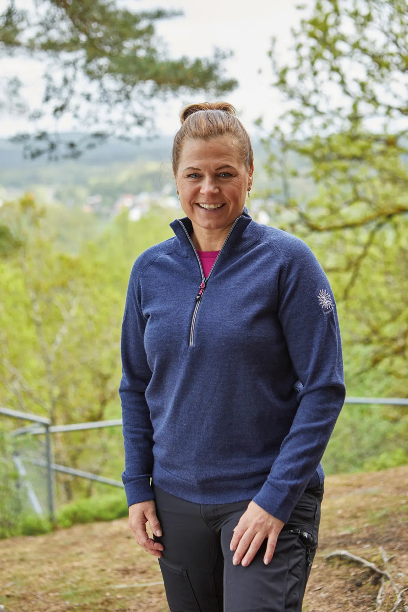 JANA HALF ZIP, 100% EXTRA FINE MERINOULL — GREY MARL - Ivanhoe of Sweden