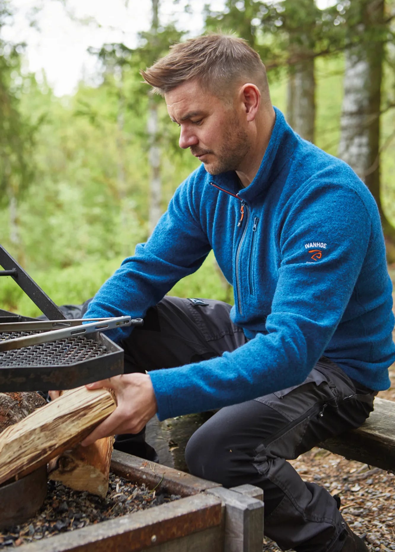 TRILLE HALF ZIP, 98% ULL — BLACK - Ivanhoe of Sweden