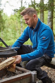 TRILLE HALF ZIP, 98% ULL — BLACK - Ivanhoe of Sweden
